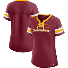 Washington Commanders Women's Original State Lace-Up T-Shirt - Burgundy T-shirts