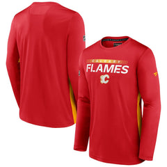 Calgary Flames Fanatics Authentic Pro Rink Performance Long Sleeve T-Shirt - Red | US 4501229
