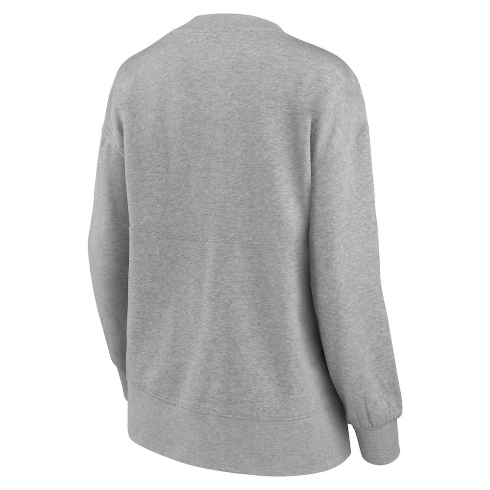 Los Angeles Rams Women's Jump Distribution Tri-Blend Pullover Sweatshirt - Heathered Gray Pullover