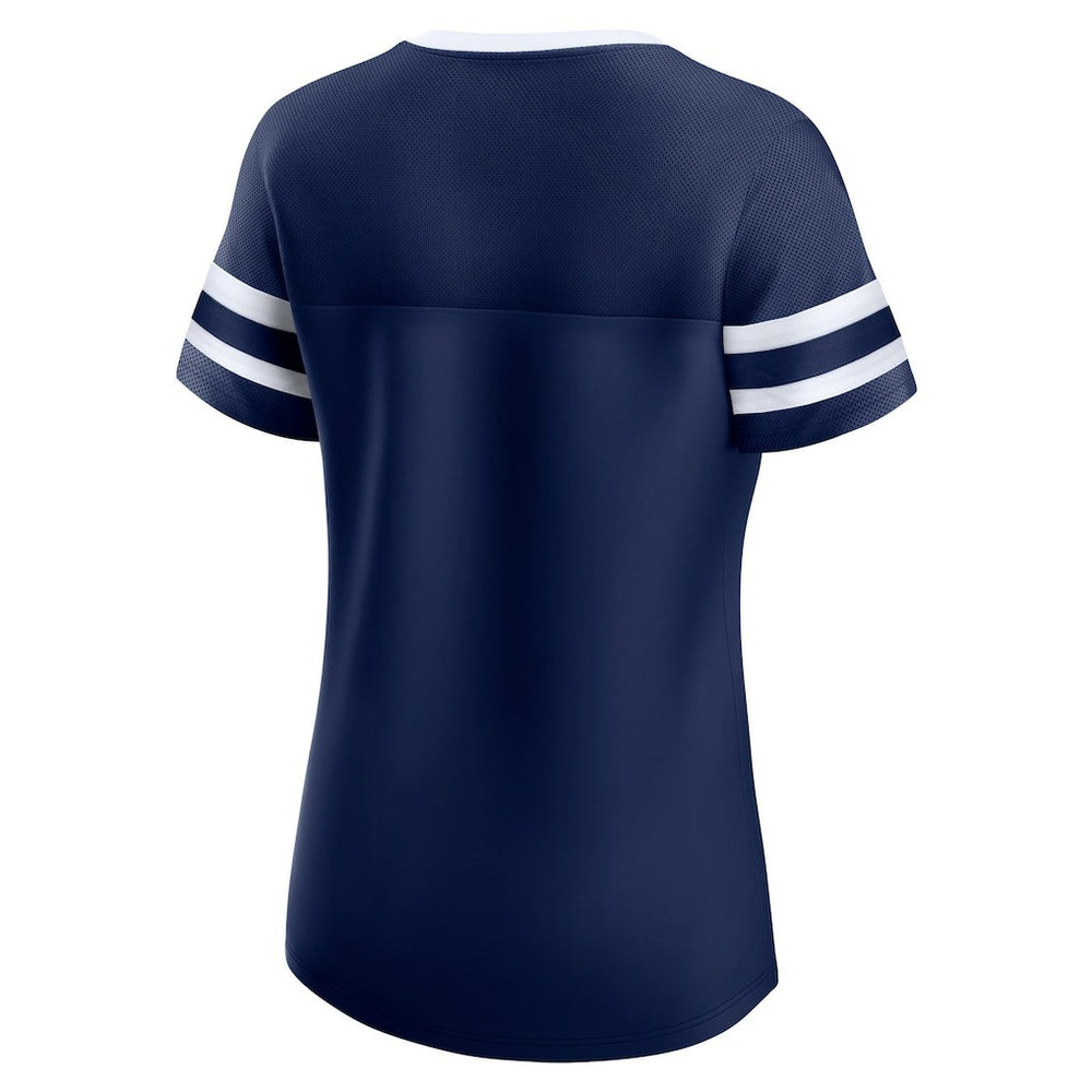 Dallas Cowboys Women's Original State Lace-Up T-Shirt - Navy T-shirts