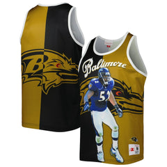 Ray Lewis Baltimore Ravens Retired Player Graphic Tank Top - Black/Gold Tops