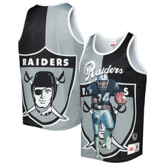 Bo Jackson Las Vegas Raiders Retired Player Graphic Tank Top - Black/Silver Tops