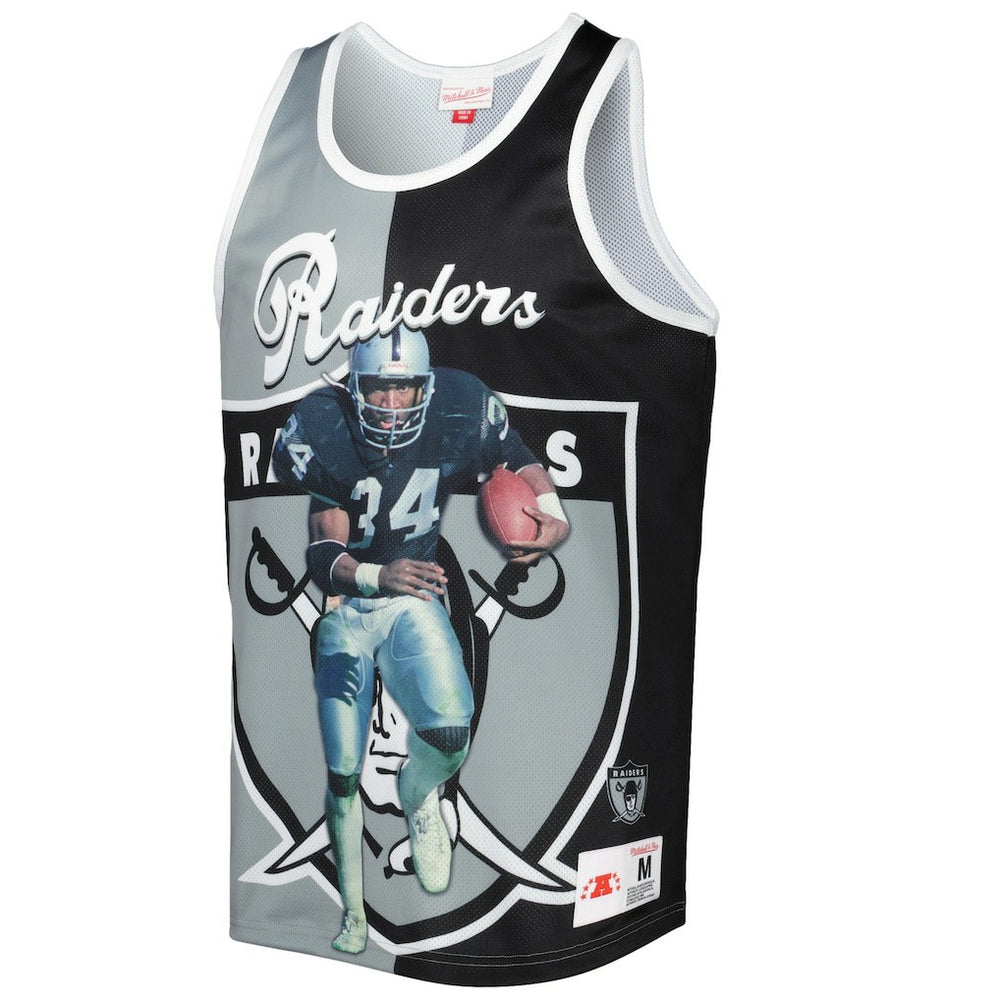 Bo Jackson Las Vegas Raiders Retired Player Graphic Tank Top - Black/Silver Tops