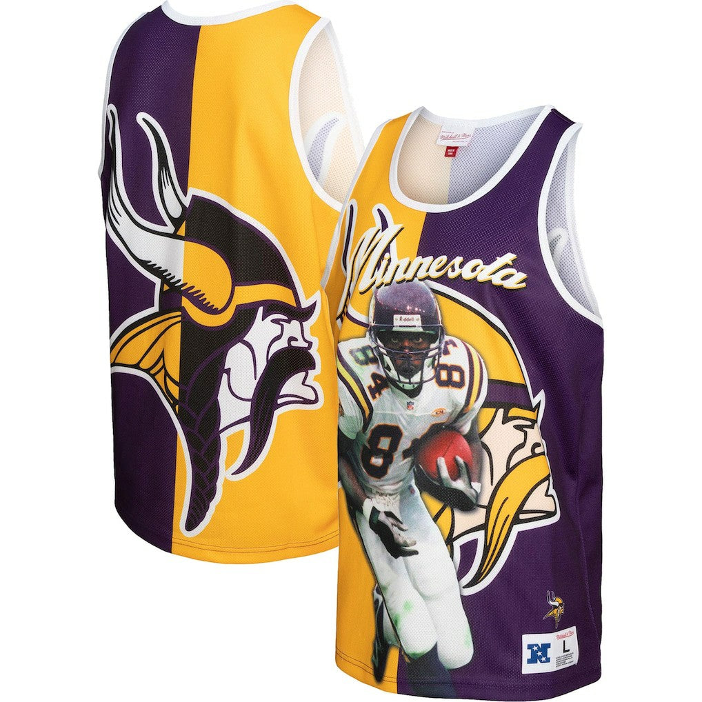 Randy Moss Minnesota Vikings Retired Player Graphic Tank Top - Purple/Gold Tops