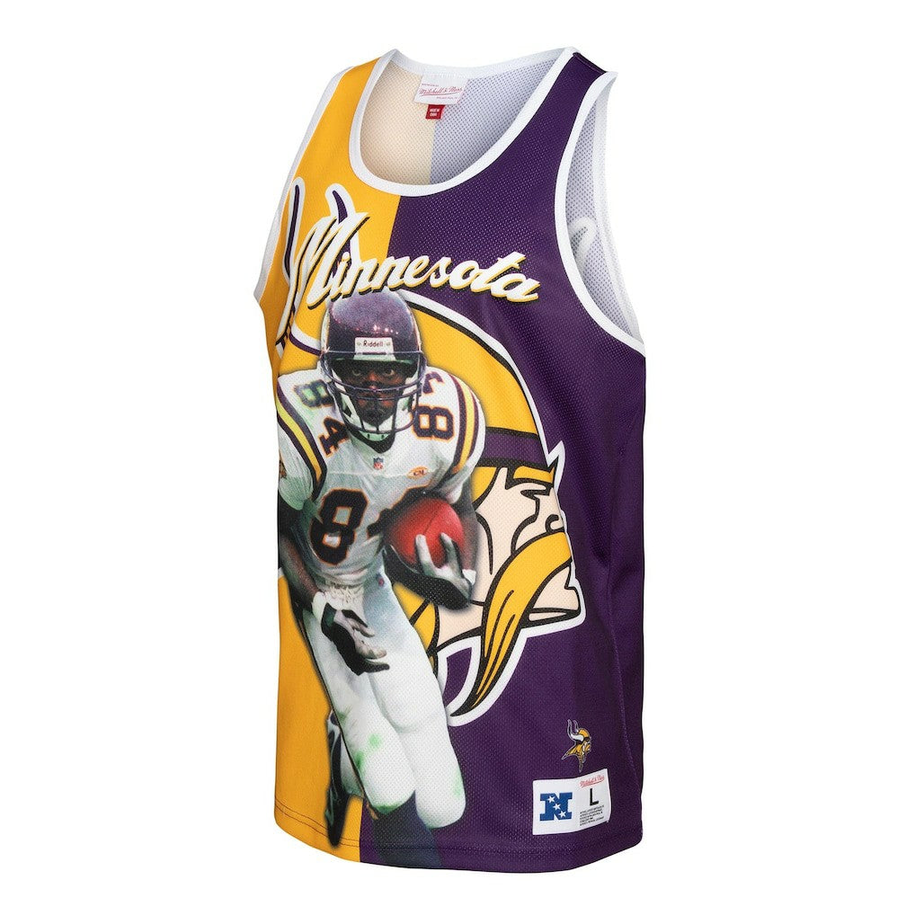 Randy Moss Minnesota Vikings Retired Player Graphic Tank Top - Purple/Gold Tops