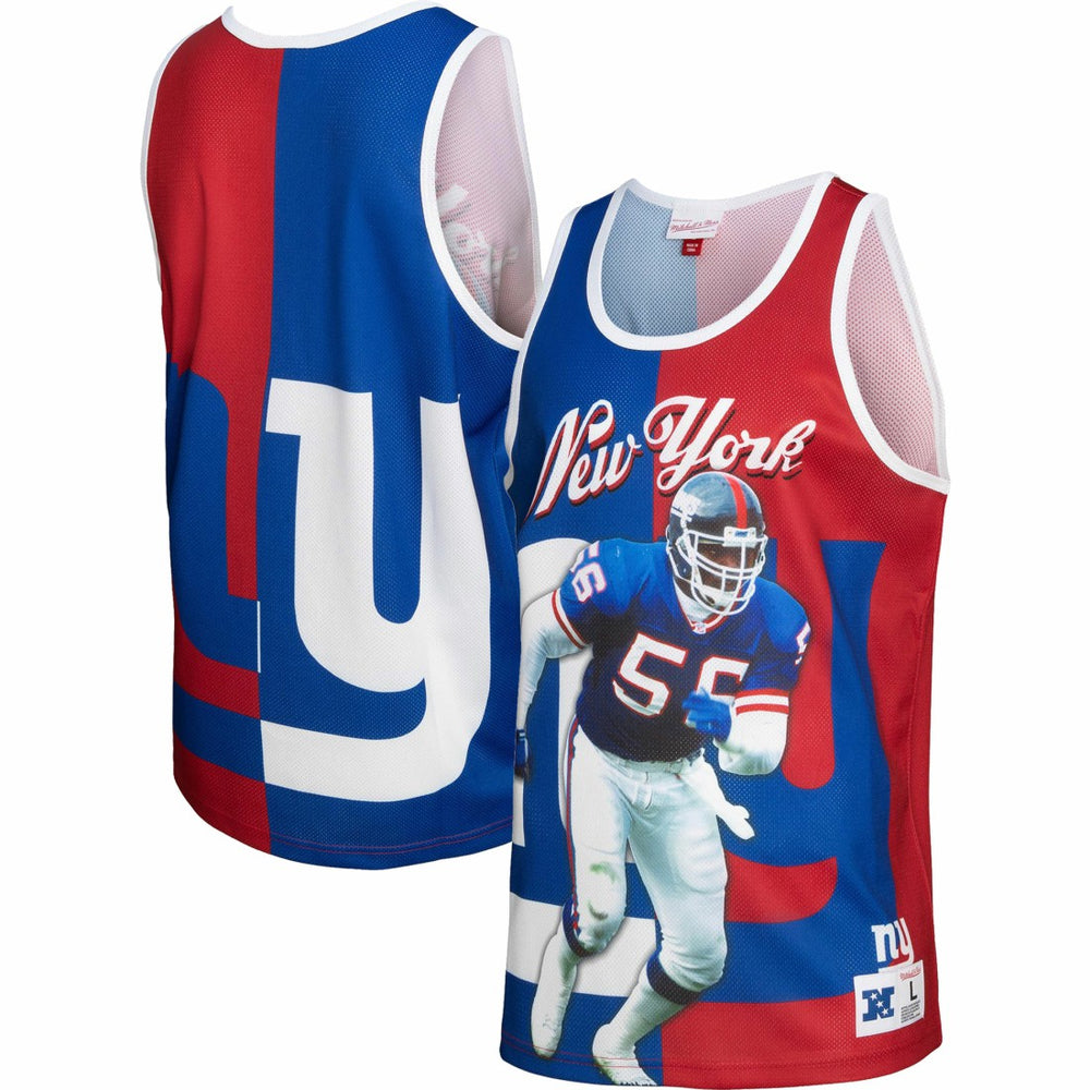 Lawrence Taylor New York Giants Retired Player Graphic Tank Top - Royal/Red Tops