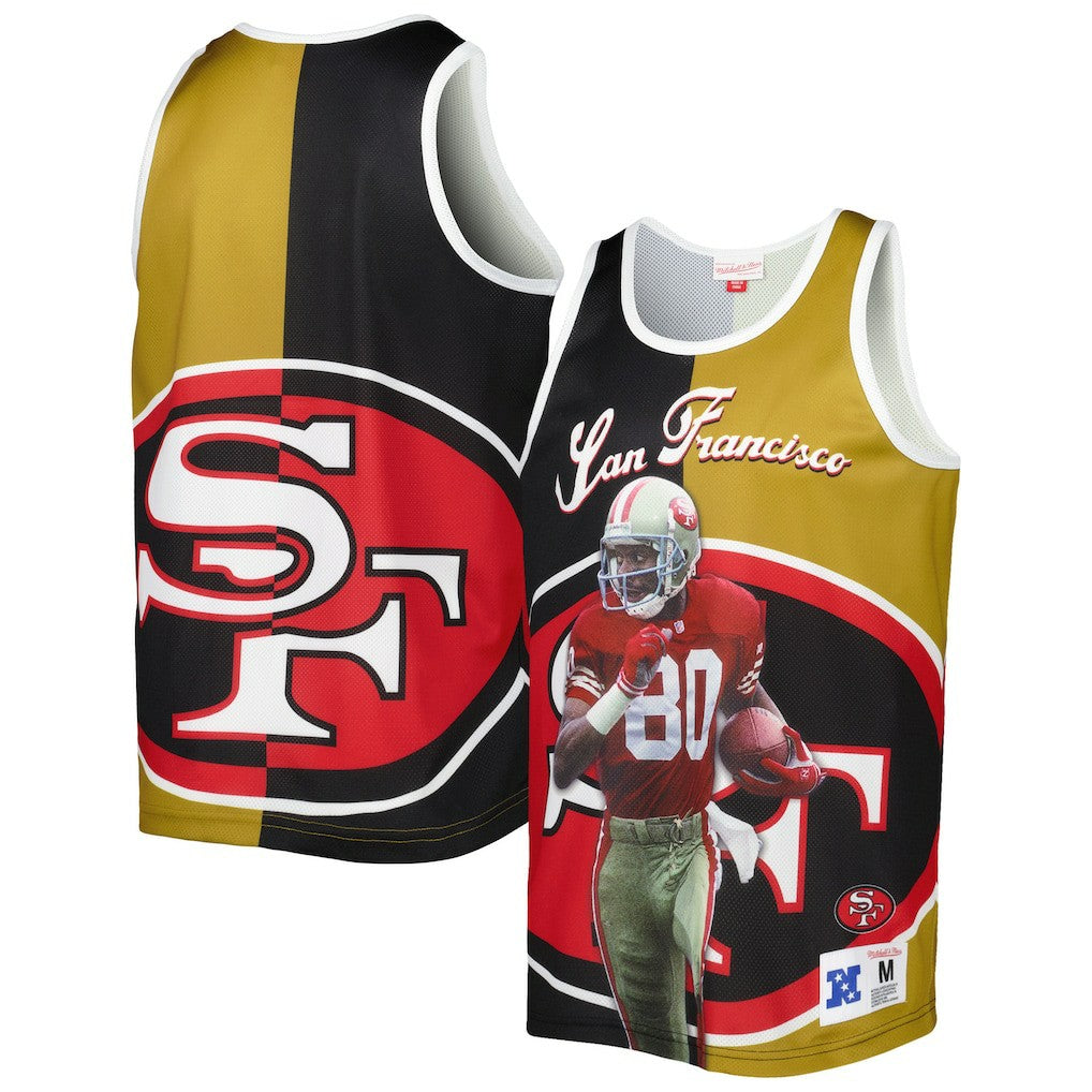 Jerry Rice San Francisco 49ers Retired Player Graphic Tank Top - Black/Gold Tops