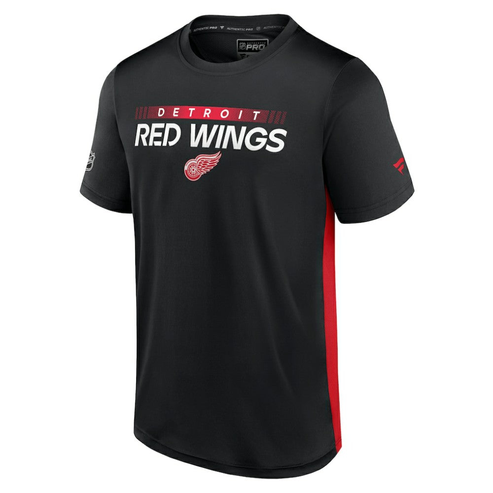 Detroit Red Wings Fanatics Authentic Pro Rink Tech T-Shirt - Black/Red | US 4503809