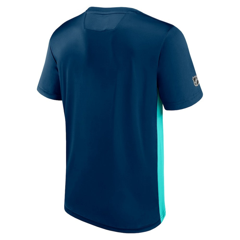 Seattle Kraken Fanatics Authentic Pro Rink Tech T-Shirt - Deep Sea Blue/Light Blue | US 4503837
