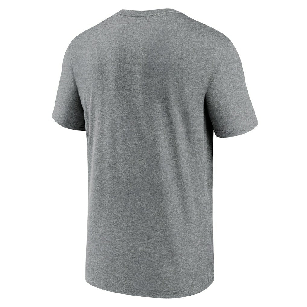 New Orleans Saints Horizontal Lockup Legend Performance T-Shirt - Heathered Charcoal T-shirts