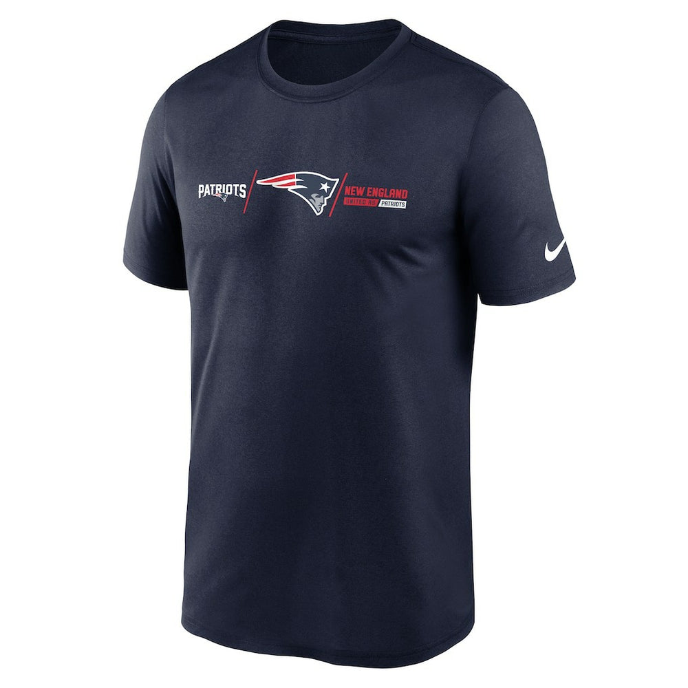 New England Patriots Horizontal Lockup Legend T-Shirt - Navy T-shirts