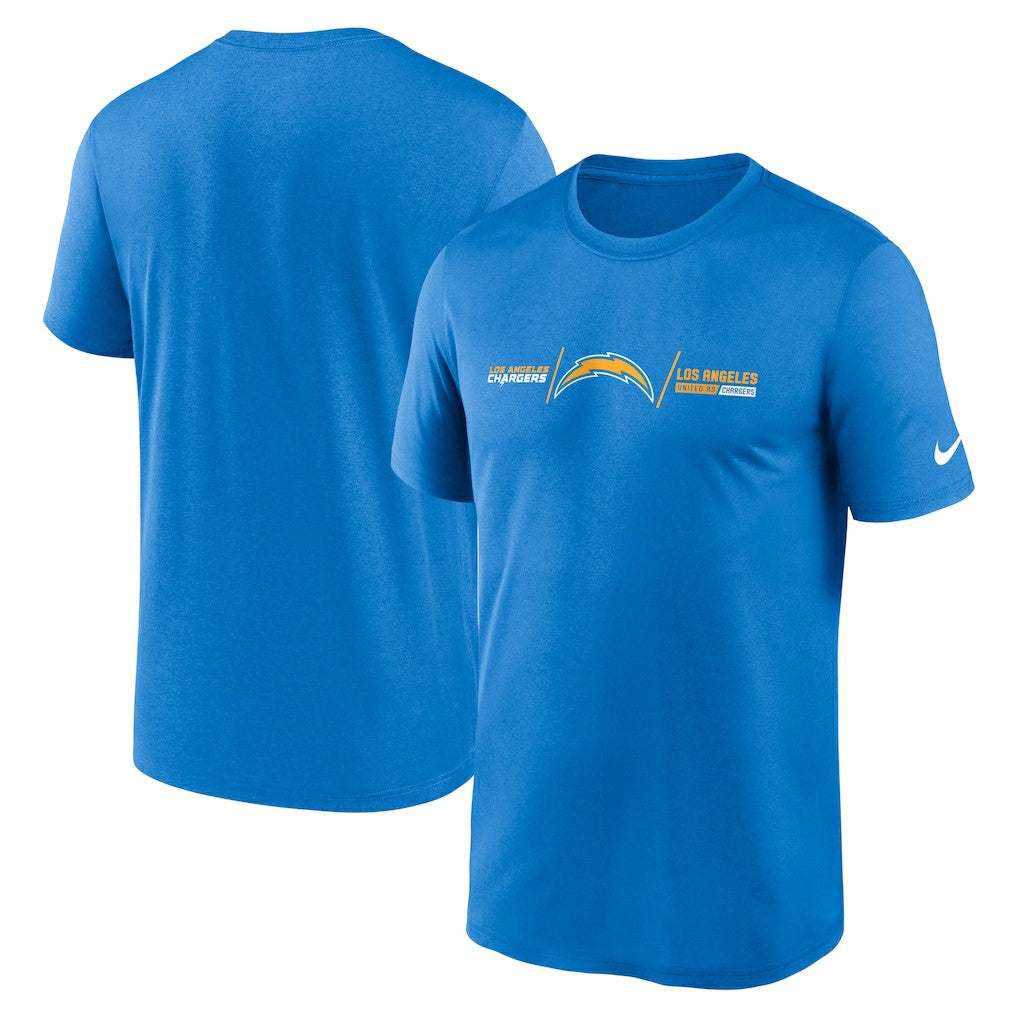 Los Angeles Chargers Horizontal Lockup Legend T-Shirt - Powder Blue T-shirts