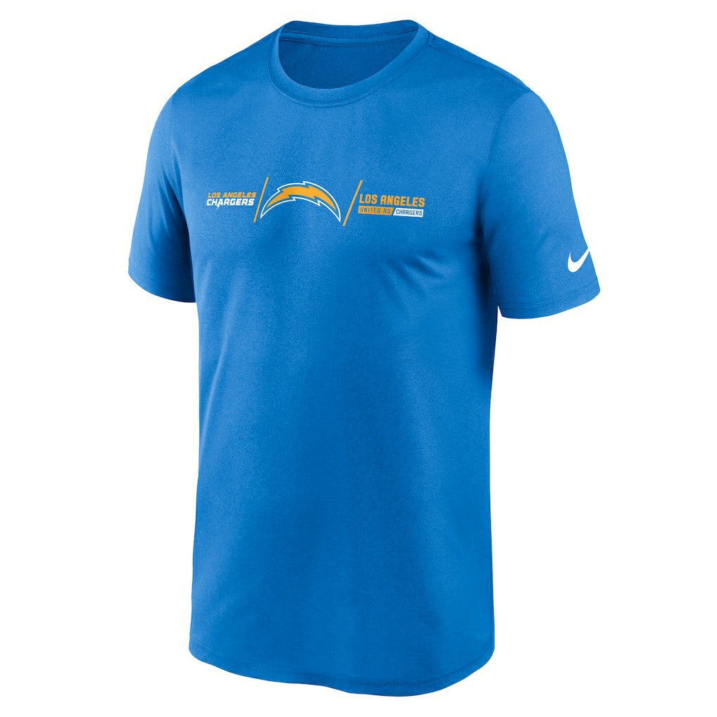 Los Angeles Chargers Horizontal Lockup Legend T-Shirt - Powder Blue T-shirts