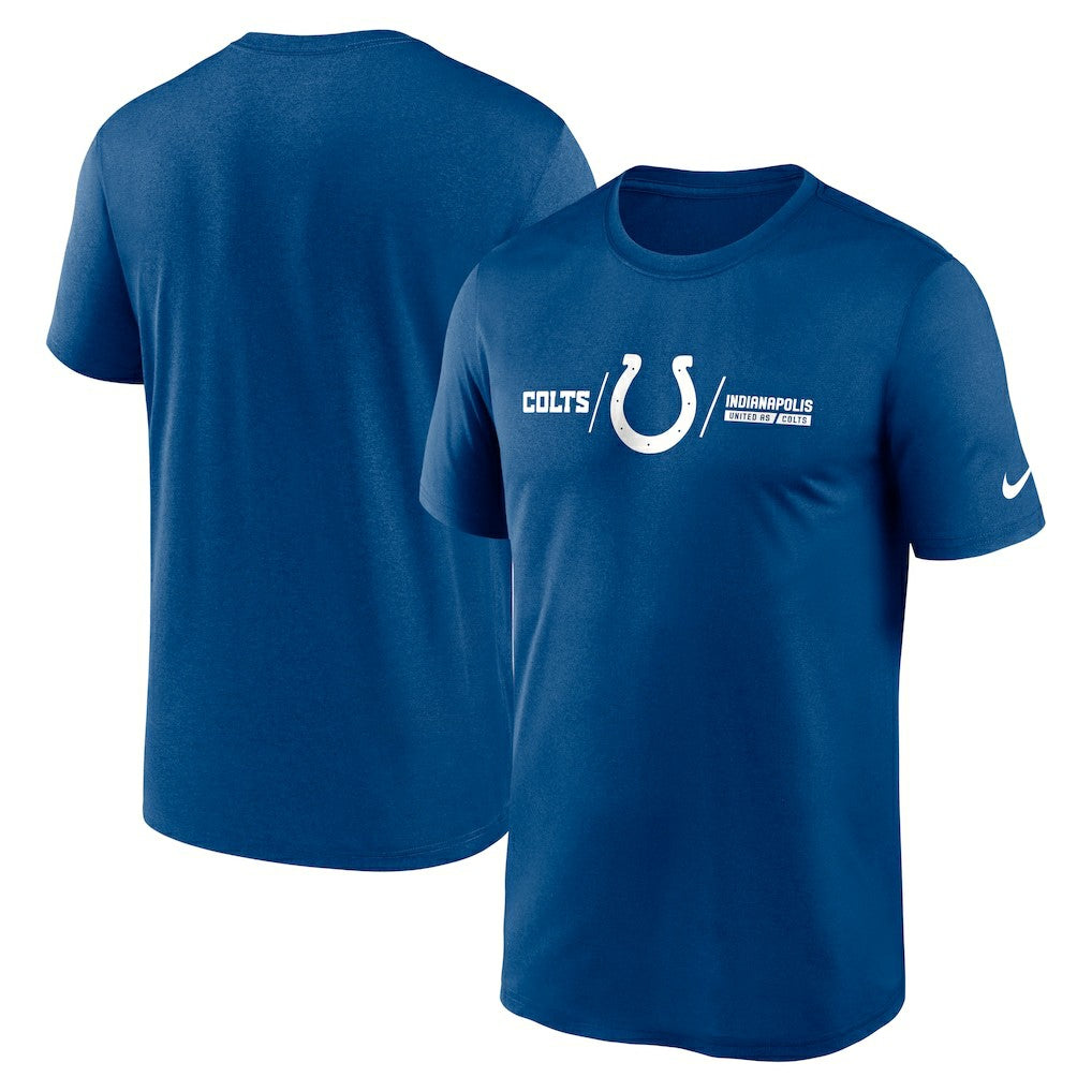 Indianapolis Colts Horizontal Lockup Legend Performance T-Shirt - Royal T-shirts