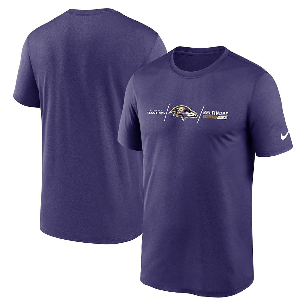 Baltimore Ravens Horizontal Lockup Legend T-Shirt - Purple T-shirts