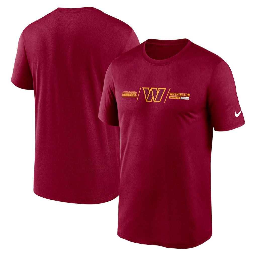 Washington Commanders Horizontal Lockup Legend T-Shirt - Burgundy T-shirts