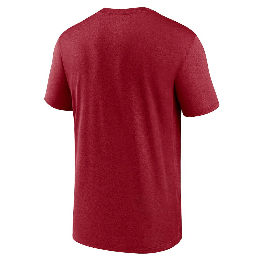 Arizona Cardinals Horizontal Lockup Legend Performance T-Shirt - Cardinal T-shirts