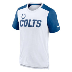 Indianapolis Colts Color Block Team Name T-Shirt - White/Heather Royal T-shirts