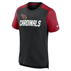 Arizona Cardinals Color Block Team Name T-Shirt - Heathered Black/Heathered Cardinal T-shirts