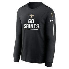 New Orleans Saints Team Slogan Long Sleeve T-Shirt - Black T-shirts