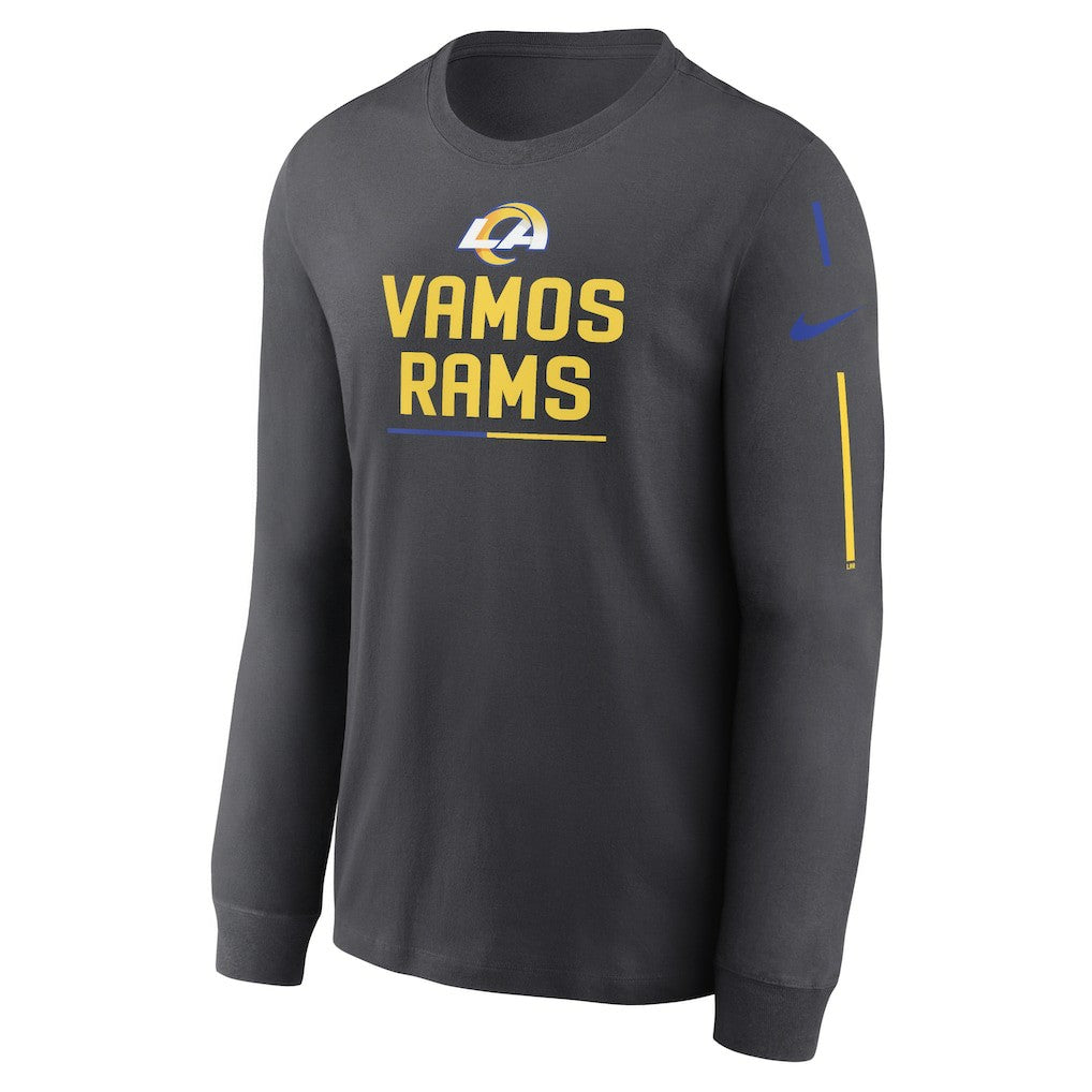 Los Angeles Rams Team Slogan Long Sleeve T-Shirt - Anthracite T-shirts