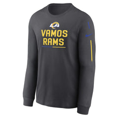 Los Angeles Rams Team Slogan Long Sleeve T-Shirt - Anthracite T-shirts