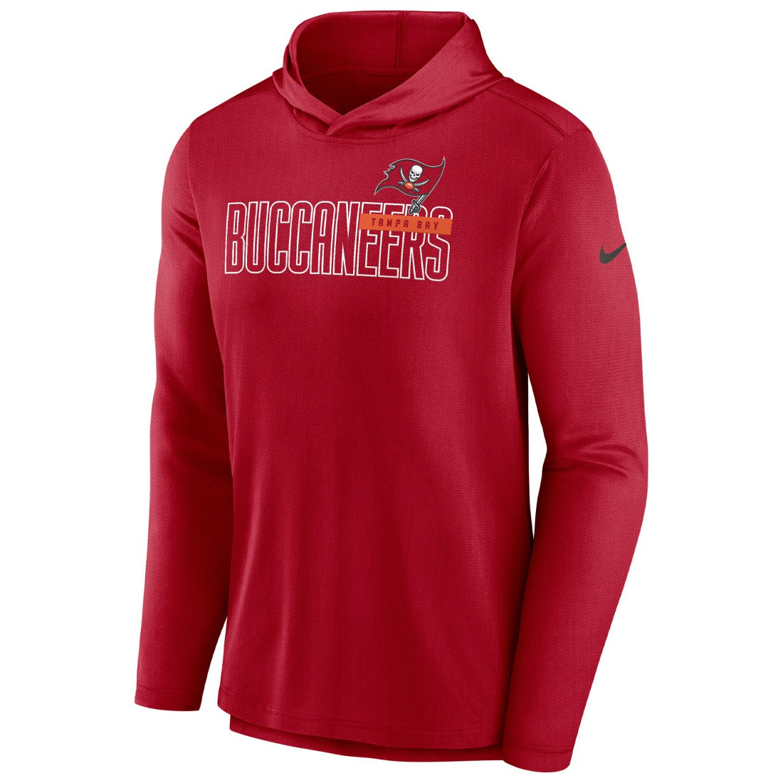 Tampa Bay Buccaneers Lightweight Performance Hooded Long Sleeve T-Shirt - Red T-shirts