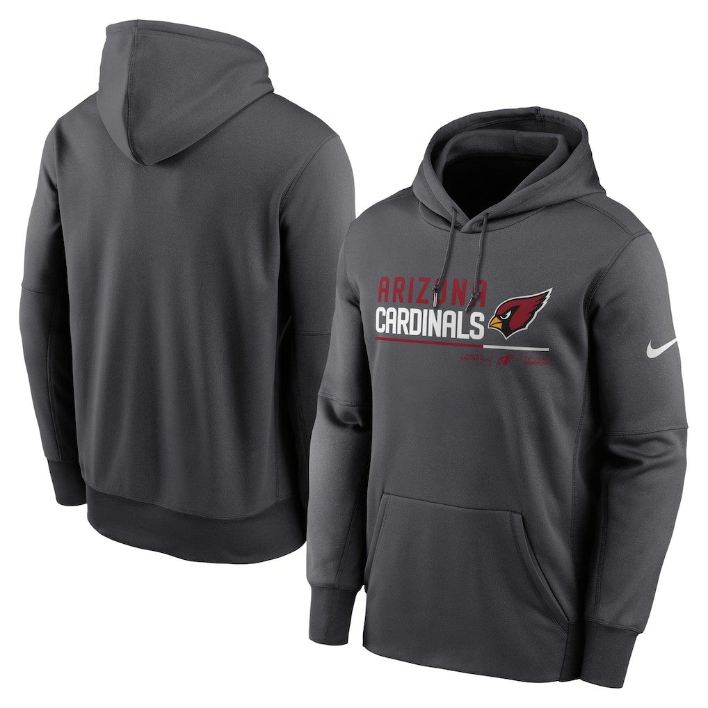 Arizona Cardinals Prime Logo Name Split Pullover Hoodie - Anthracite Hoodies