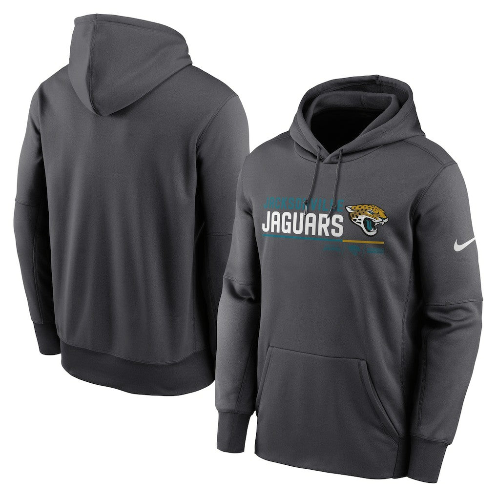 Jacksonville Jaguars Prime Logo Name Split Pullover Hoodie - Anthracite Hoodies