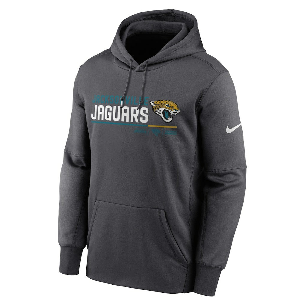 Jacksonville Jaguars Prime Logo Name Split Pullover Hoodie - Anthracite Hoodies
