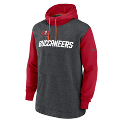 Tampa Bay Buccaneers Surrey Legacy Pullover Hoodie - Heathered Charcoal/Red Hoodies