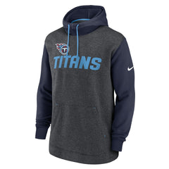 Tennessee Titans Surrey Legacy Pullover Hoodie - Heathered Charcoal/Navy Hoodies