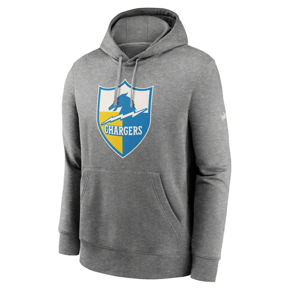 Los Angeles Chargers Rewind Club Fleece Pullover Hoodie - Heathered Gray Hoodies