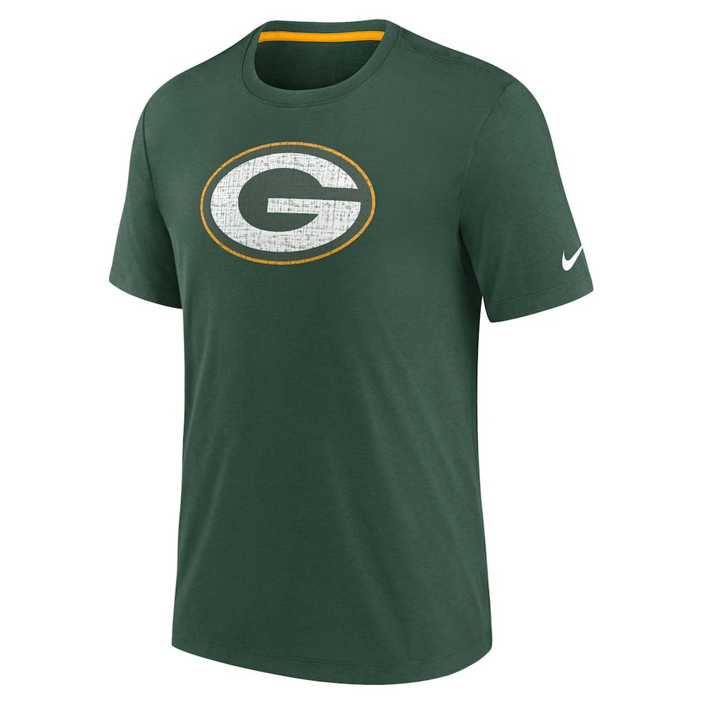 Green Bay Packers Rewind Playback Logo Tri-Blend T-Shirt - Green T-shirts