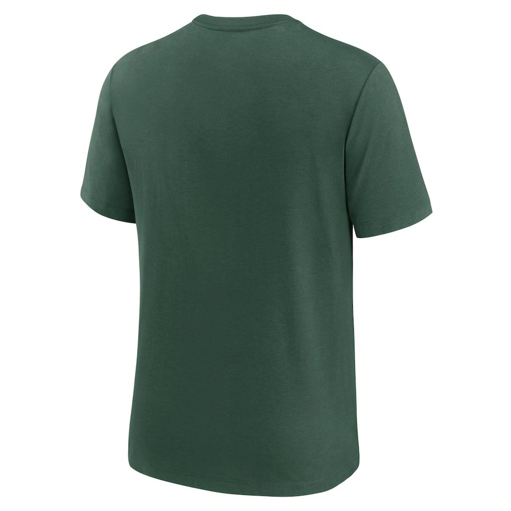 Green Bay Packers Rewind Playback Logo Tri-Blend T-Shirt - Green T-shirts