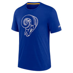 Los Angeles Rams Rewind Playback Logo Tri-Blend T-Shirt - Royal T-shirts