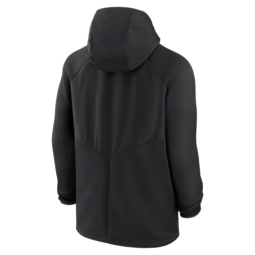 Kansas City Chiefs Spacer Raglan Performance Full-Zip Hoodie - Black Hoodies