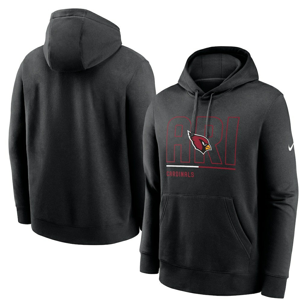 Arizona Cardinals City Code Club Fleece Pullover Hoodie - Black Hoodies