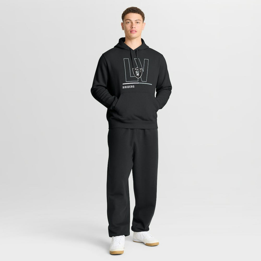 Las Vegas Raiders City Code Club Fleece Pullover Hoodie - Black Hoodies