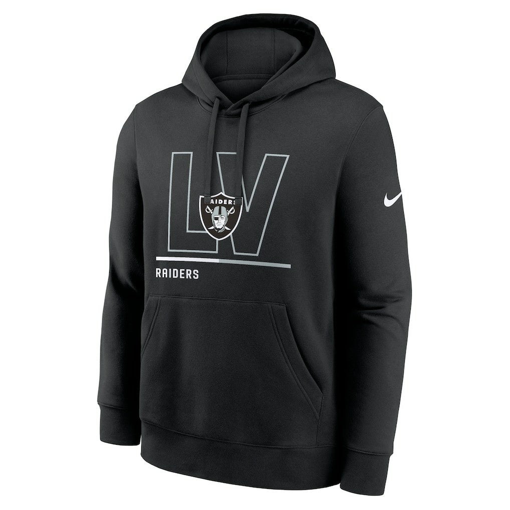 Las Vegas Raiders City Code Club Fleece Pullover Hoodie - Black Hoodies