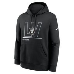 Las Vegas Raiders City Code Club Fleece Pullover Hoodie - Black Hoodies