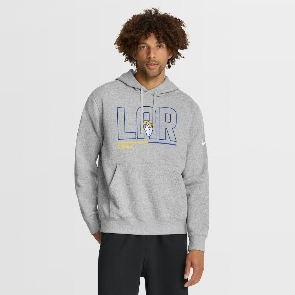 Los Angeles Rams City Code Club Fleece Pullover Hoodie - Heathered Gray Hoodies