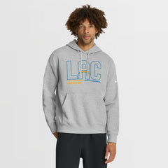 Los Angeles Chargers City Code Club Fleece Pullover Hoodie - Heathered Gray Hoodies