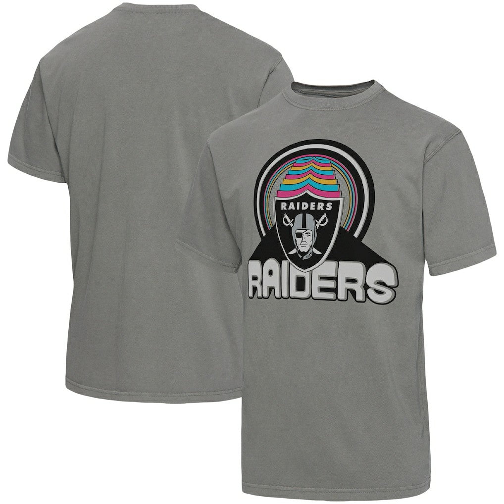 Las Vegas Raiders Junk Food Wonderland Infinity Vibe T-Shirt - Graphite T-shirts