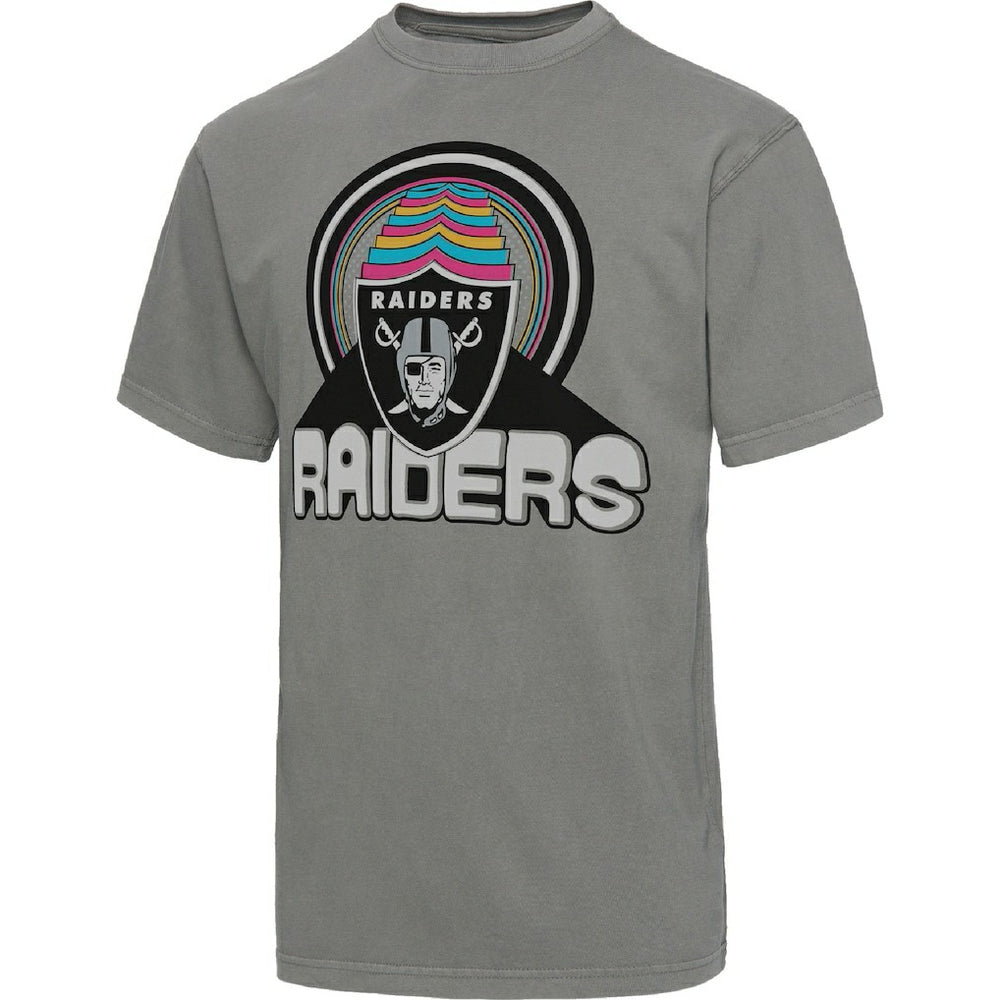 Las Vegas Raiders Junk Food Wonderland Infinity Vibe T-Shirt - Graphite T-shirts