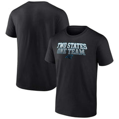 Carolina Panthers Big & Tall Two States One Team Statement T-Shirt - Black T-shirts