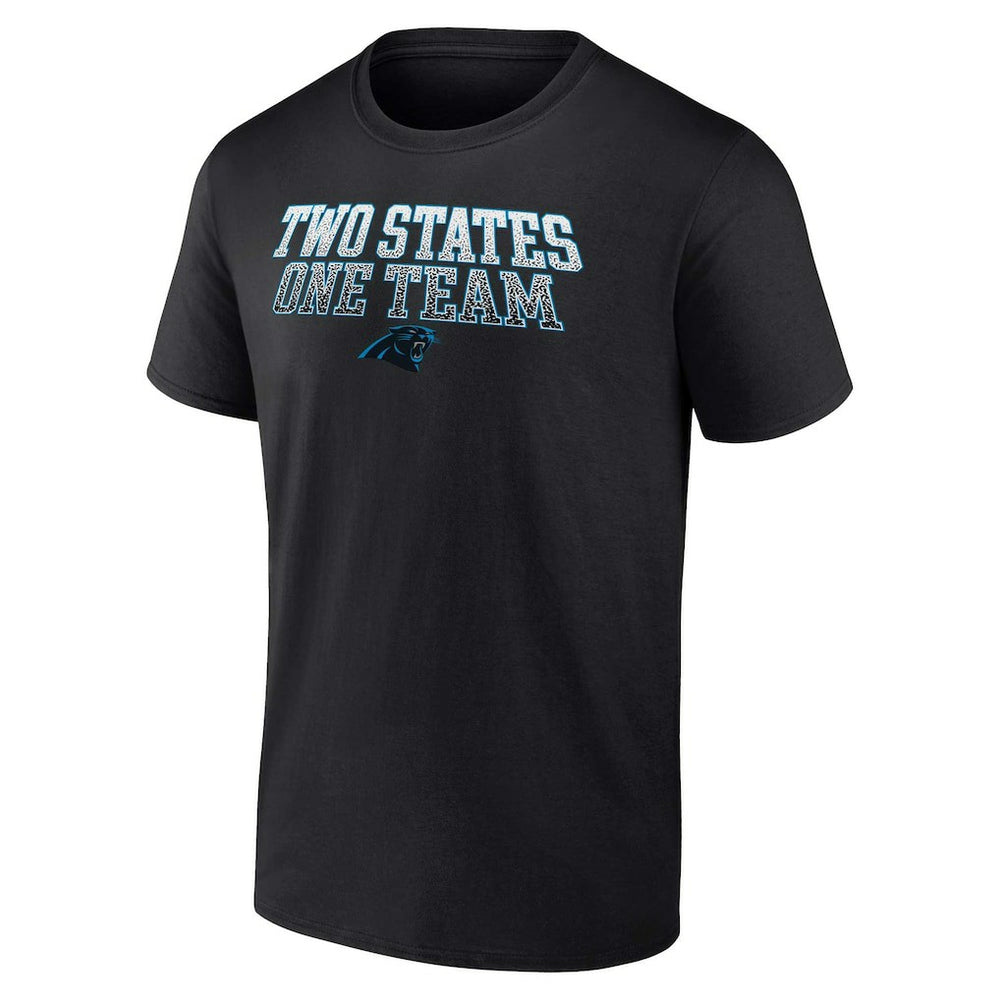Carolina Panthers Big & Tall Two States One Team Statement T-Shirt - Black T-shirts