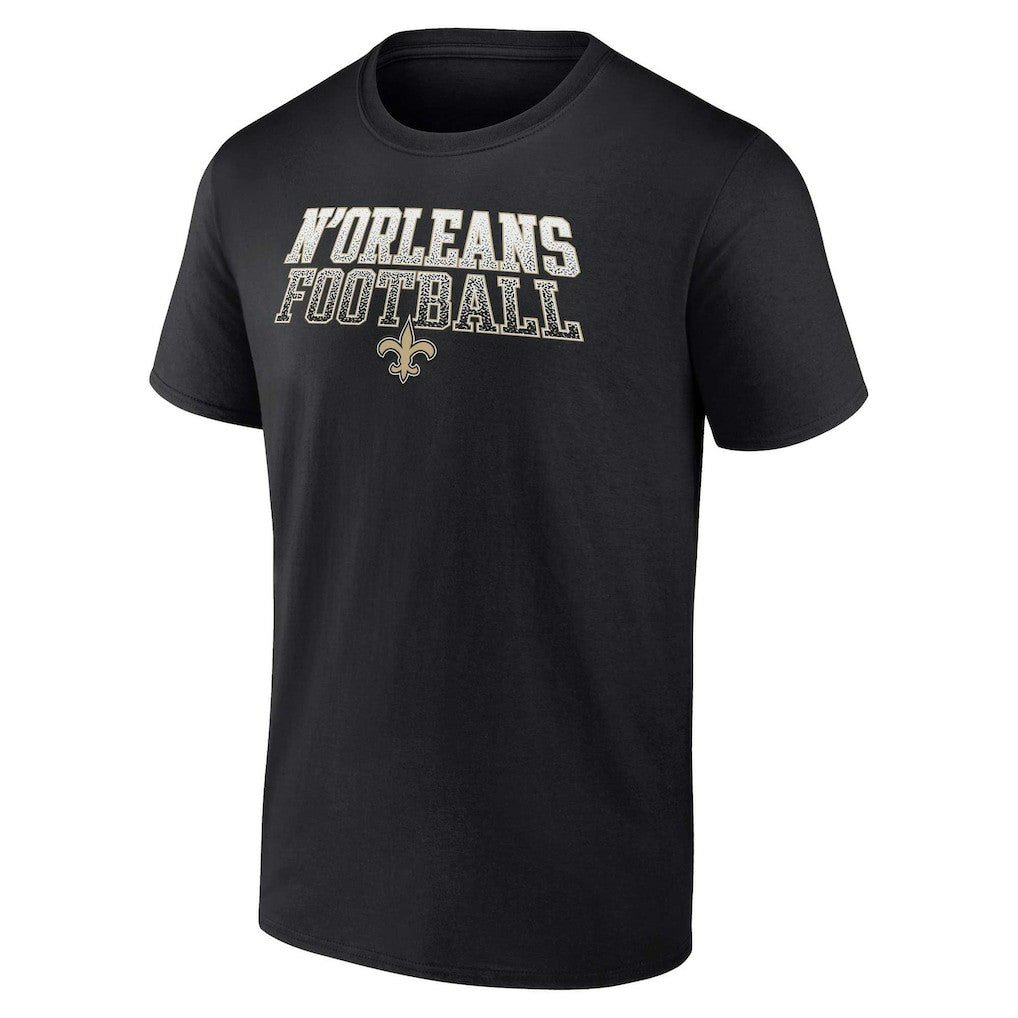 New Orleans Saints Big & Tall N'Orleans Football Statement T-Shirt - Black T-shirts
