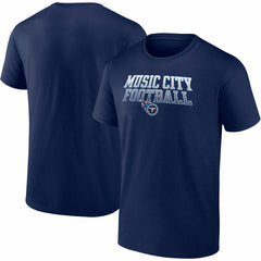 Tennessee Titans Big & Tall Music City Football Statement T-Shirt - Navy T-shirts