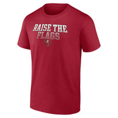 Tampa Bay Buccaneers Big & Tall Raise the Flags Statement T-Shirt - Red T-shirts